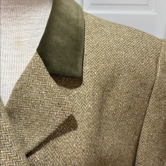 Jones New York sz 18W vintage wool and silk double breasted coat w/velvet collar - Picture 3 of 9